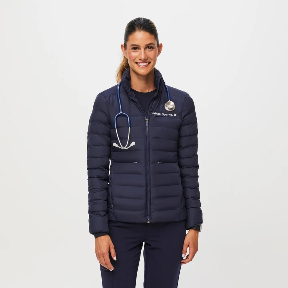 Figs Navy Puffer Jacket